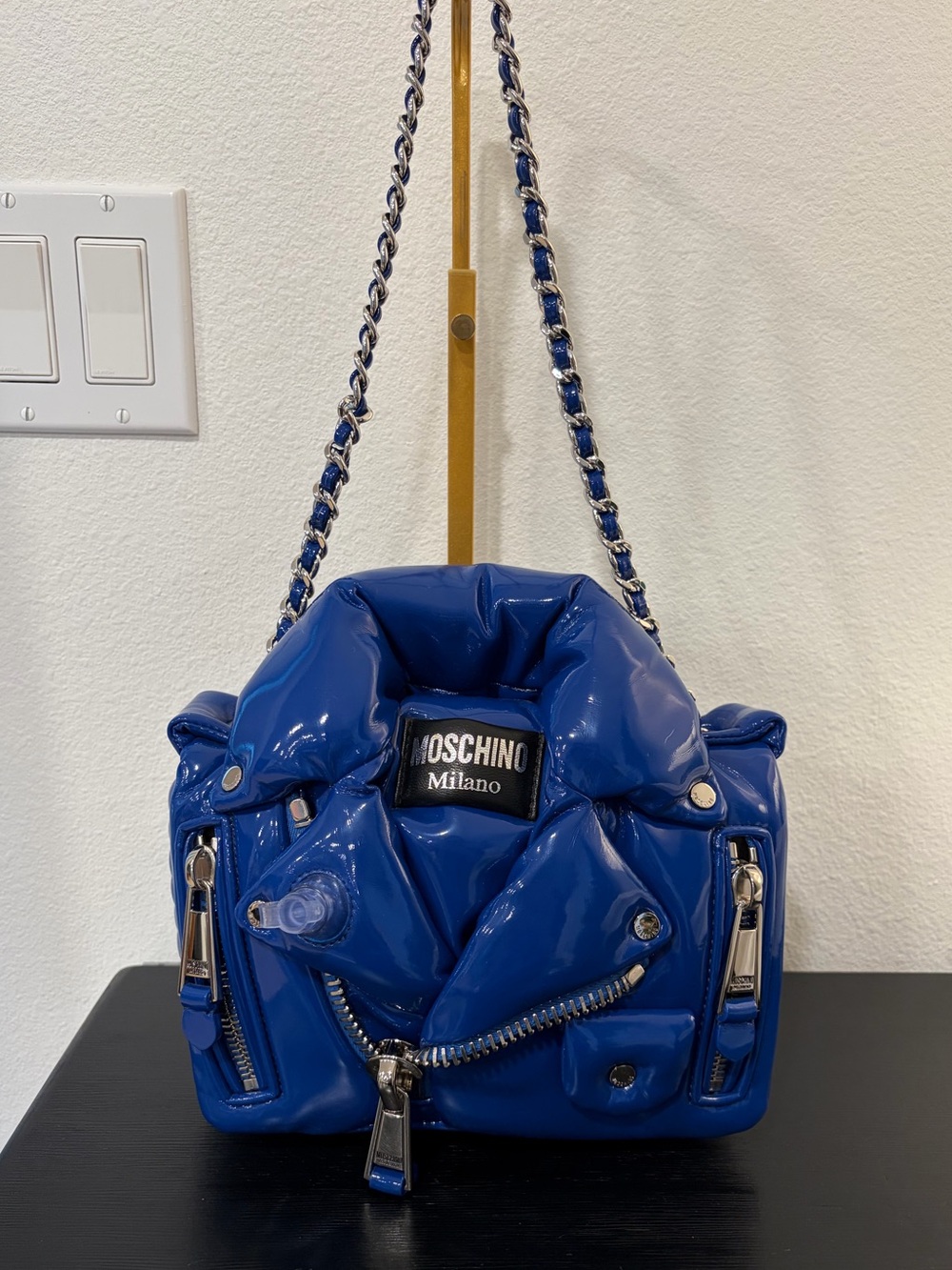 Moschino Blue Biker Bag